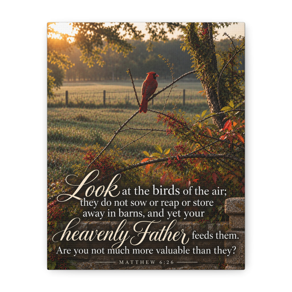 Fed by the Father Cardinal - Canvas