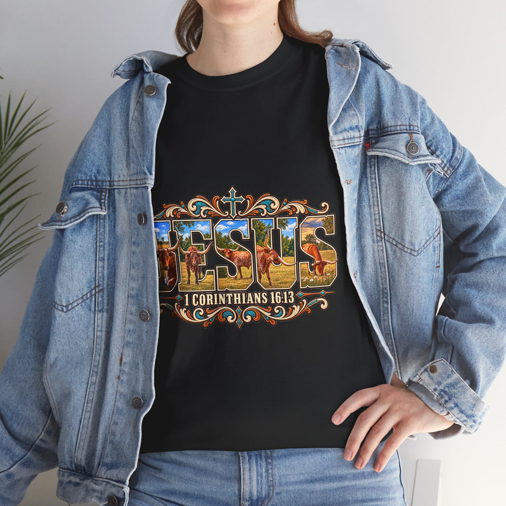 Jesus Longhorn - Shirt