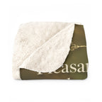 Sherpa Blanket — "Pleasant words are as an honeycomb" Floral Proverbs 16:24 Inspirational Throw