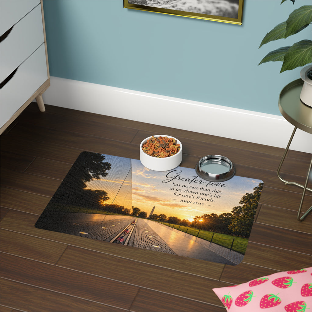 No Greater Love - Pet Feeding Mat