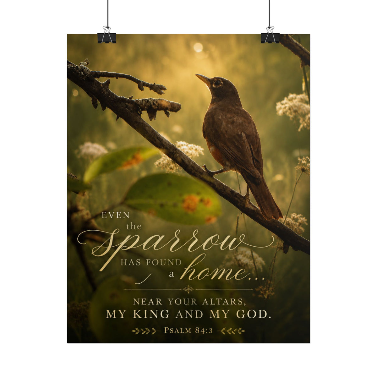 Near Your Altars Bird - Poster