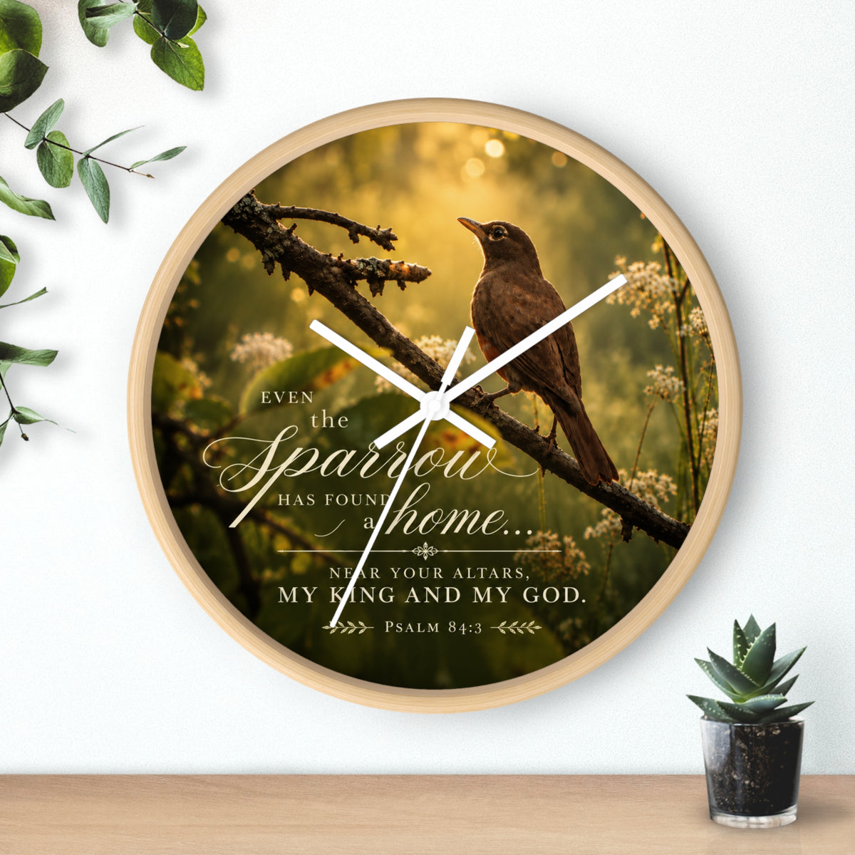 Near Your Altars Bird - Clock