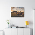 As Far As the East Longhorn - Canvas