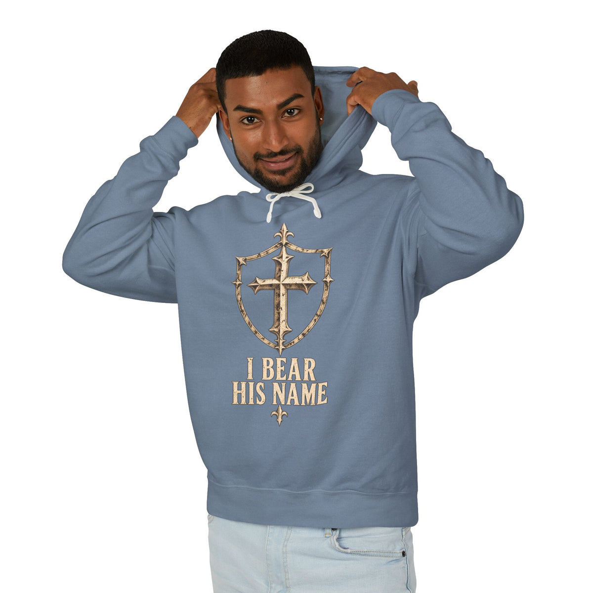 I Bear His Name - Men's Lightweight Hooded Sweatshirt