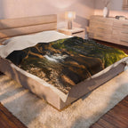 Inspirational Scripture Velveteen Plush Blanket — "Come to Me... I Will Give You Rest" (Matthew 11:28)
