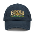 Behold Embroidered Distressed Dad Hat - Mountain Sunrise Baseball Cap