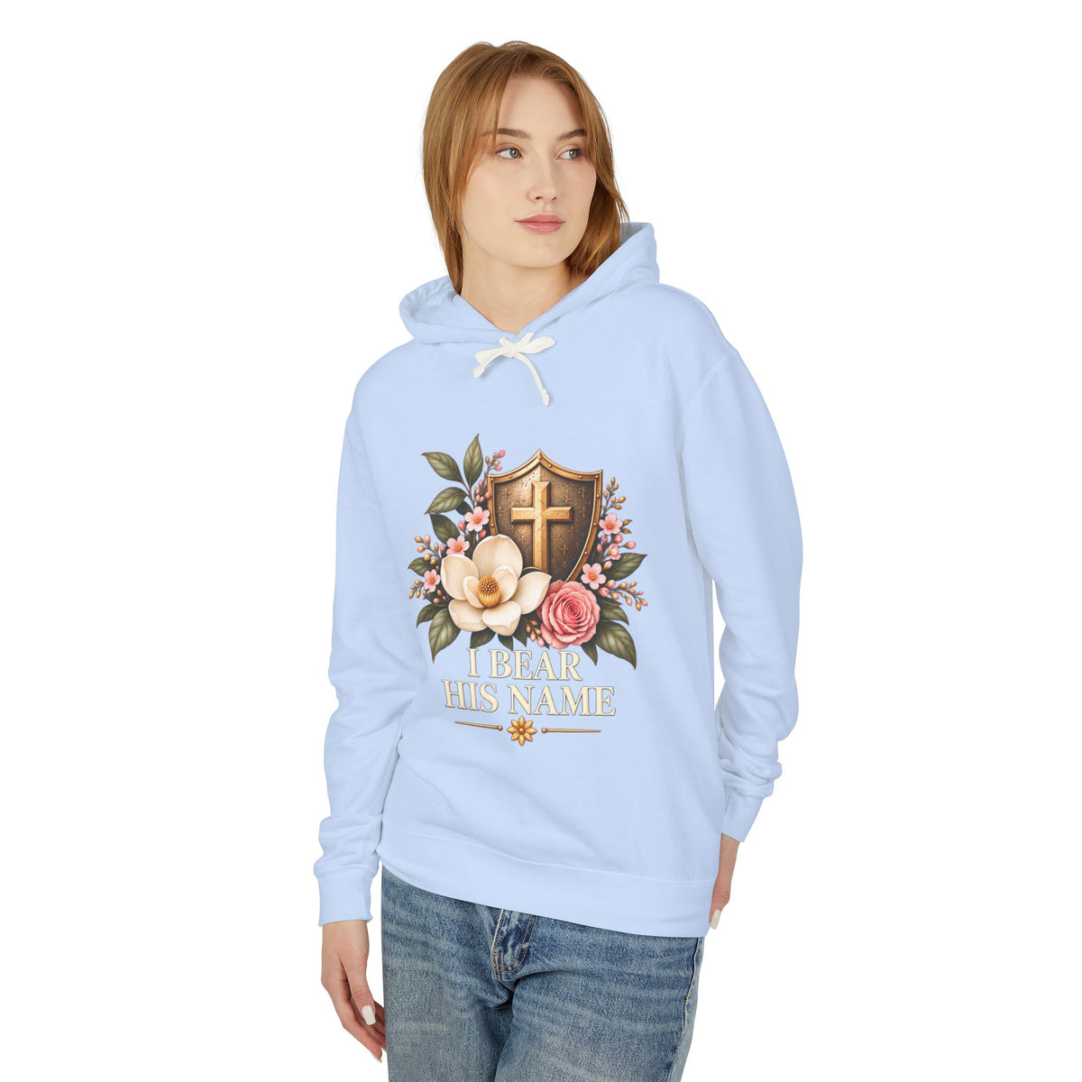 I Bear His Name - Women's Lightweight Hooded Sweatshirt