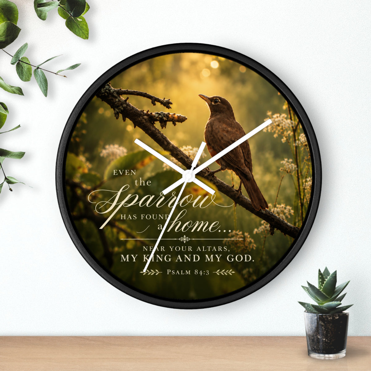 Near Your Altars Bird - Clock