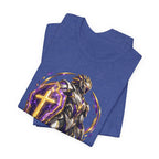Christian Armor T-Shirt — "More Than Conquerors" Biblical Verse Tee