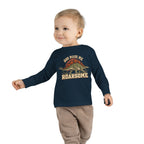 Toddler Tee - "God Made Me Roarsome" Dinosaur Long Sleeve Shirt