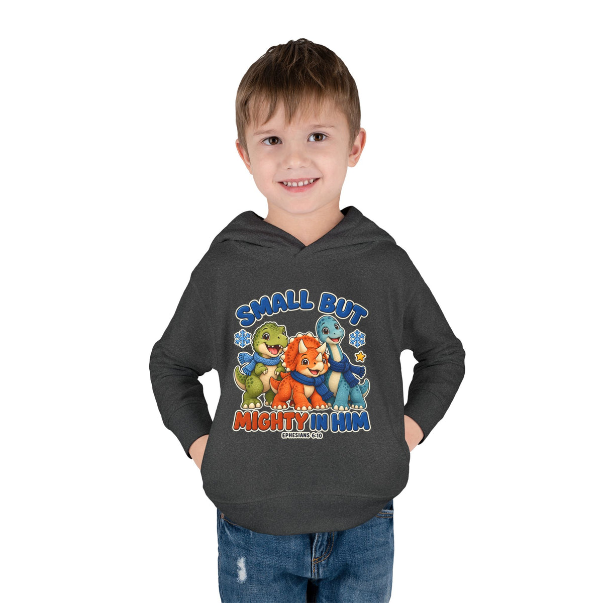 Toddler Hoodie - "Small But Mighty" Dino Pullover