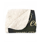 Sherpa Blanket – "Weeping may endure for a night, but joy cometh in the morning" (Psalm 30:5) Inspirational Floral Throw