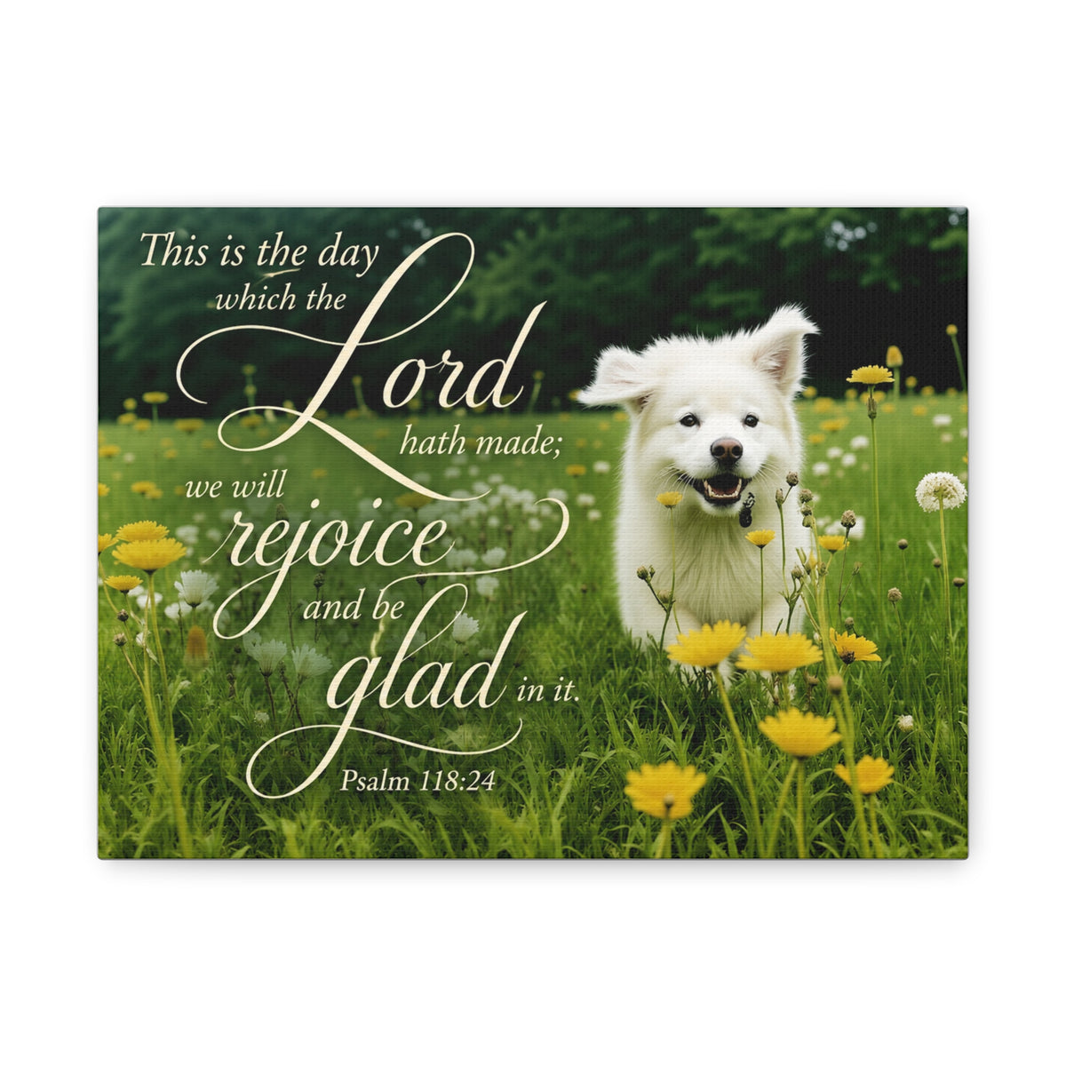 Rejoice Puppy - Canvas