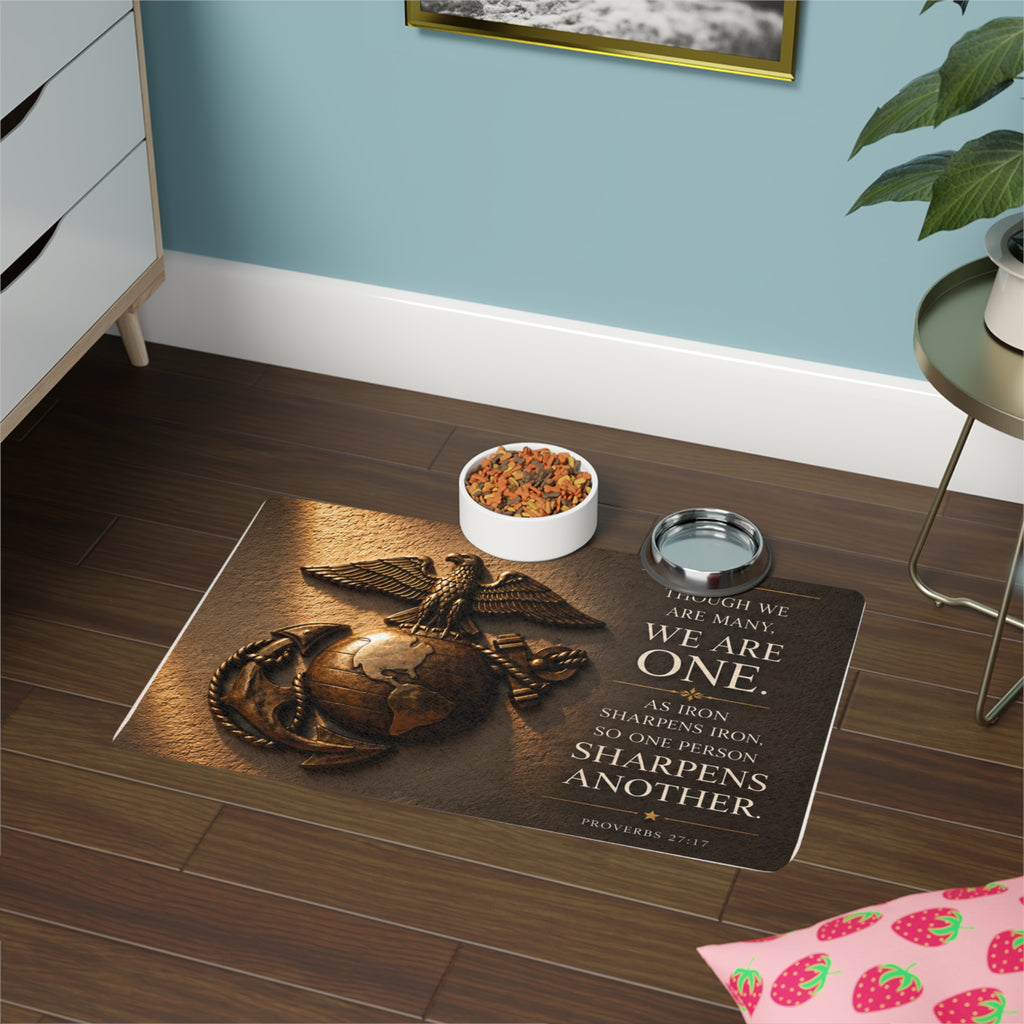 Iron Sharpens Iron - Pet Feeding Mat