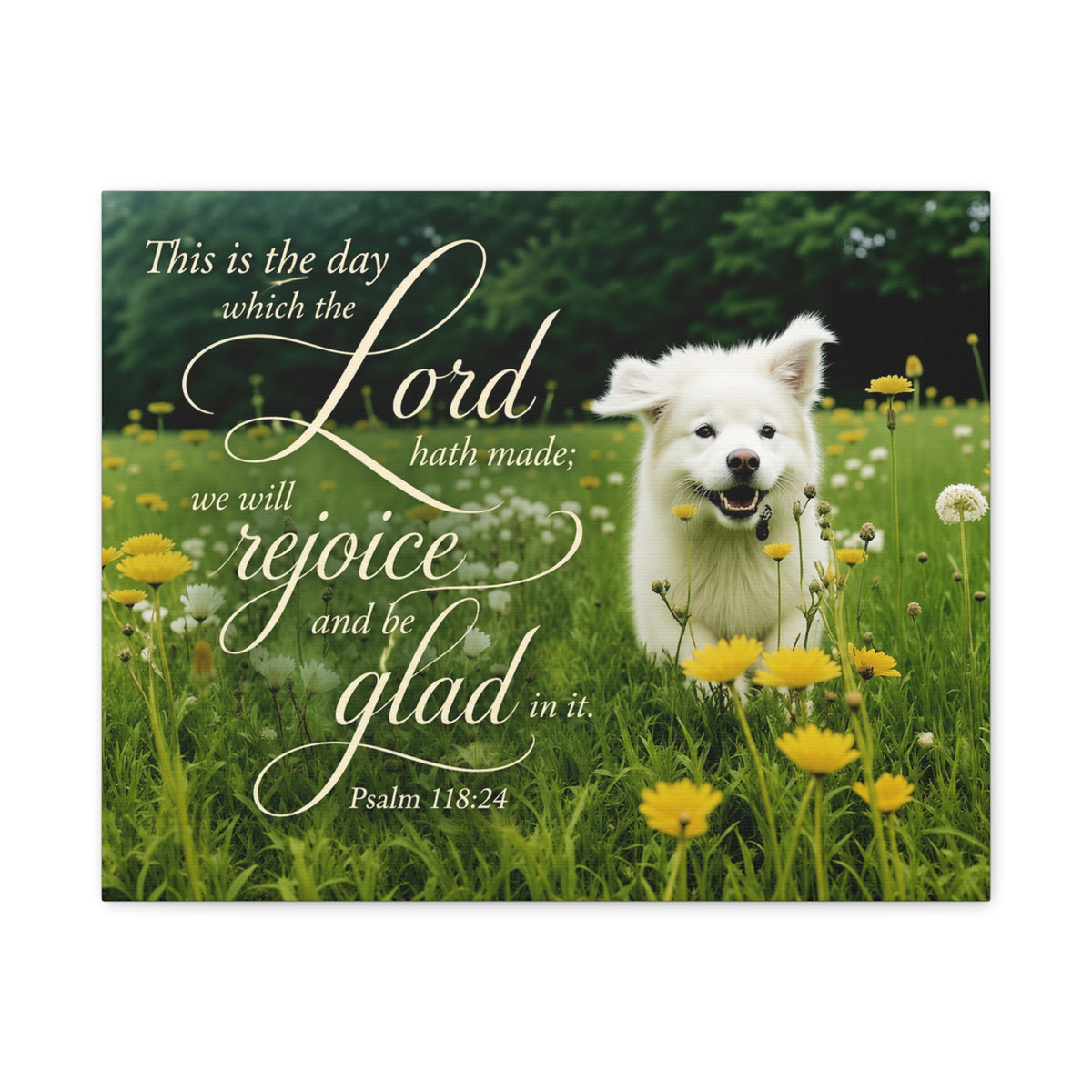 Rejoice Puppy - Canvas