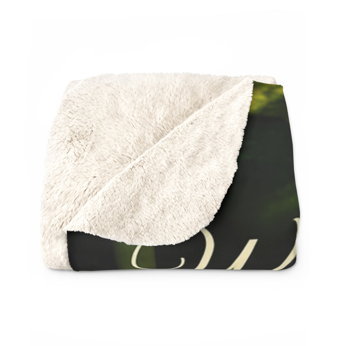 Inspirational Lily Sherpa Blanket — "When you pass through the waters, I will be with you" (Isaiah 43:2)