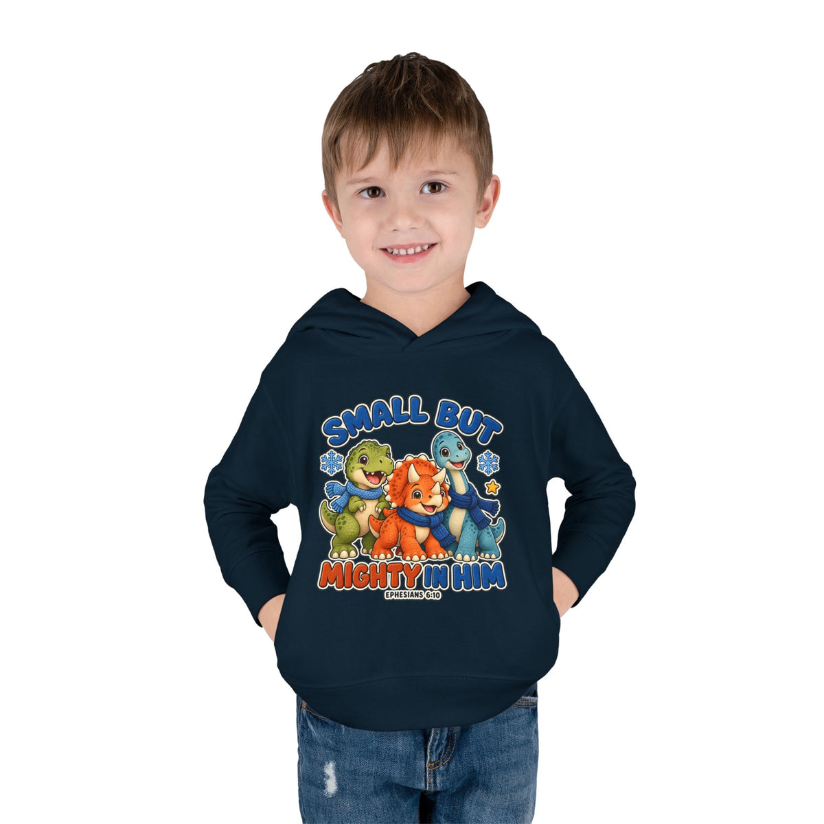 Toddler Hoodie - "Small But Mighty" Dino Pullover