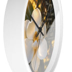 Magnolia Wall Clock — "The joy of the Lord is your strength" (Nehemiah 8:10)