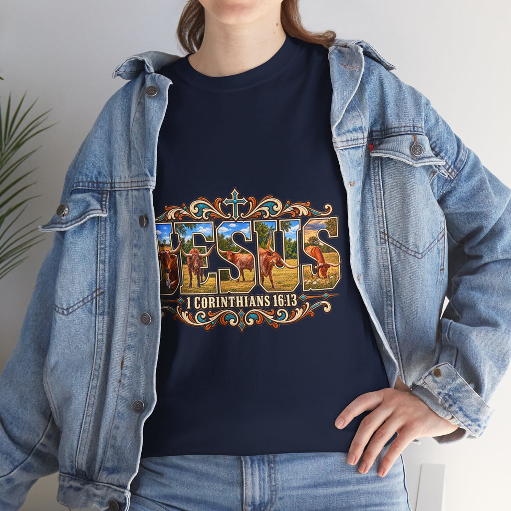 Jesus Longhorn - Shirt