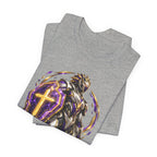 Christian Armor T-Shirt — "More Than Conquerors" Biblical Verse Tee