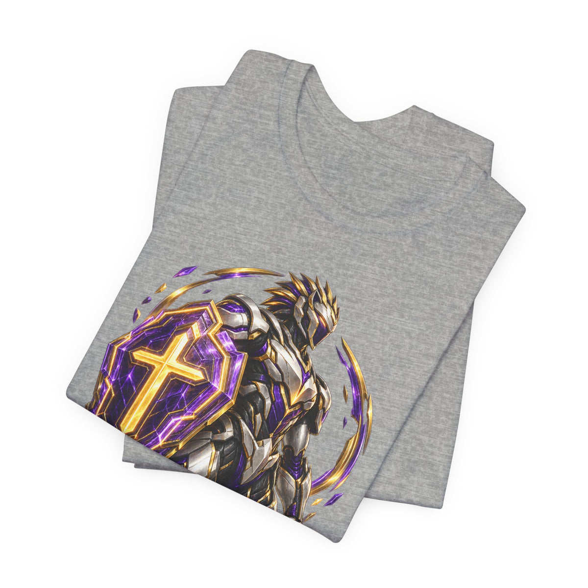 Christian Armor T-Shirt — "More Than Conquerors" Biblical Verse Tee
