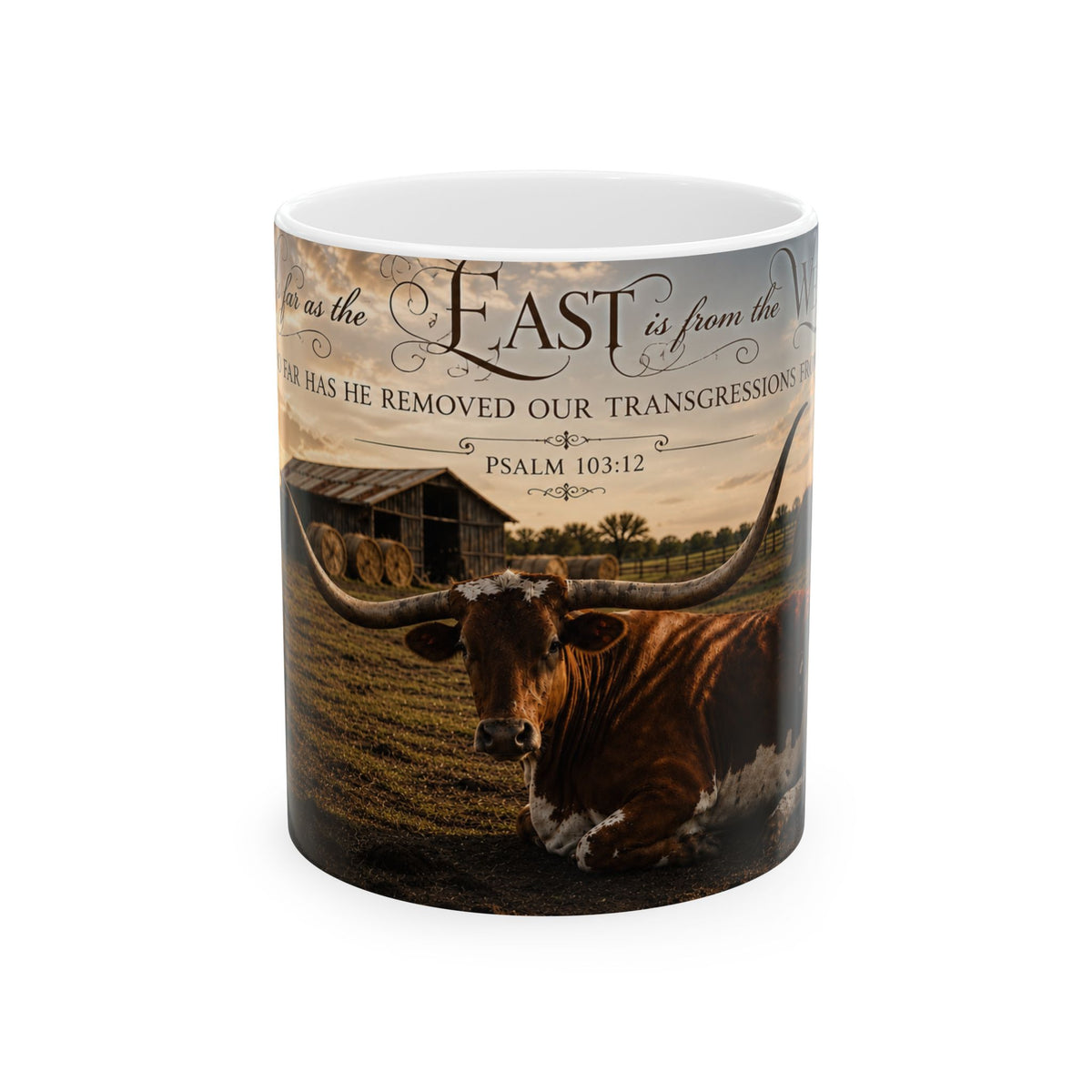 As Far as the East Longhorn - Mug