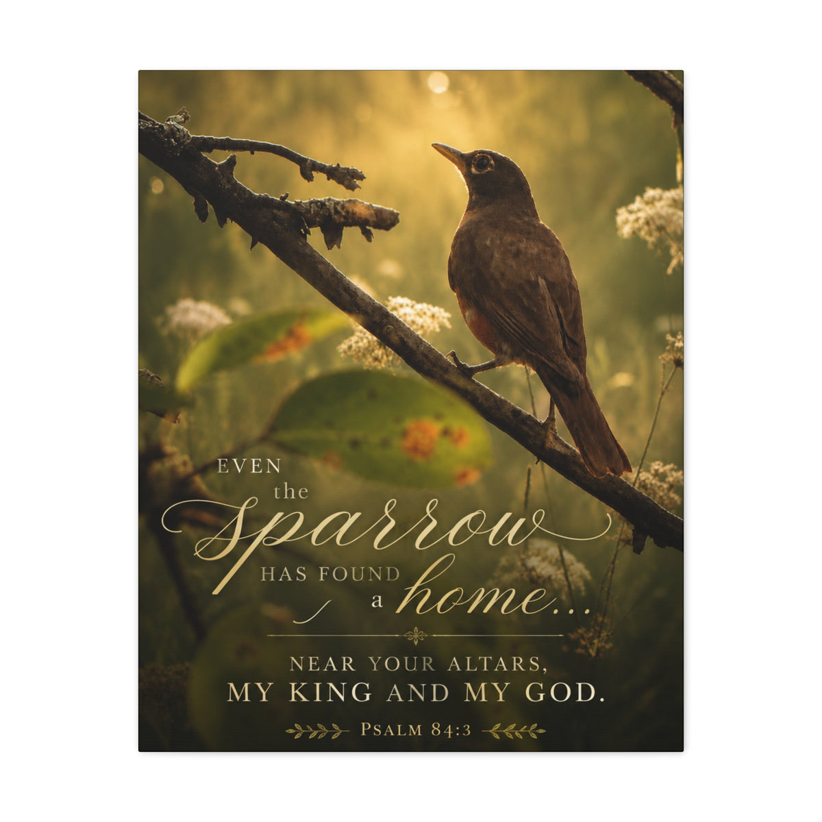 Near Your Altars Bird -Canvas