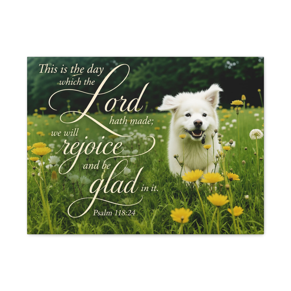 Rejoice Puppy - Canvas