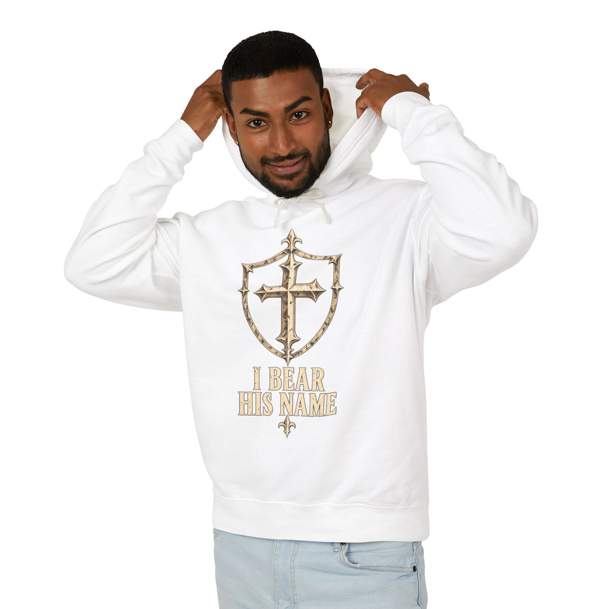 I Bear His Name - Men's Lightweight Hooded Sweatshirt