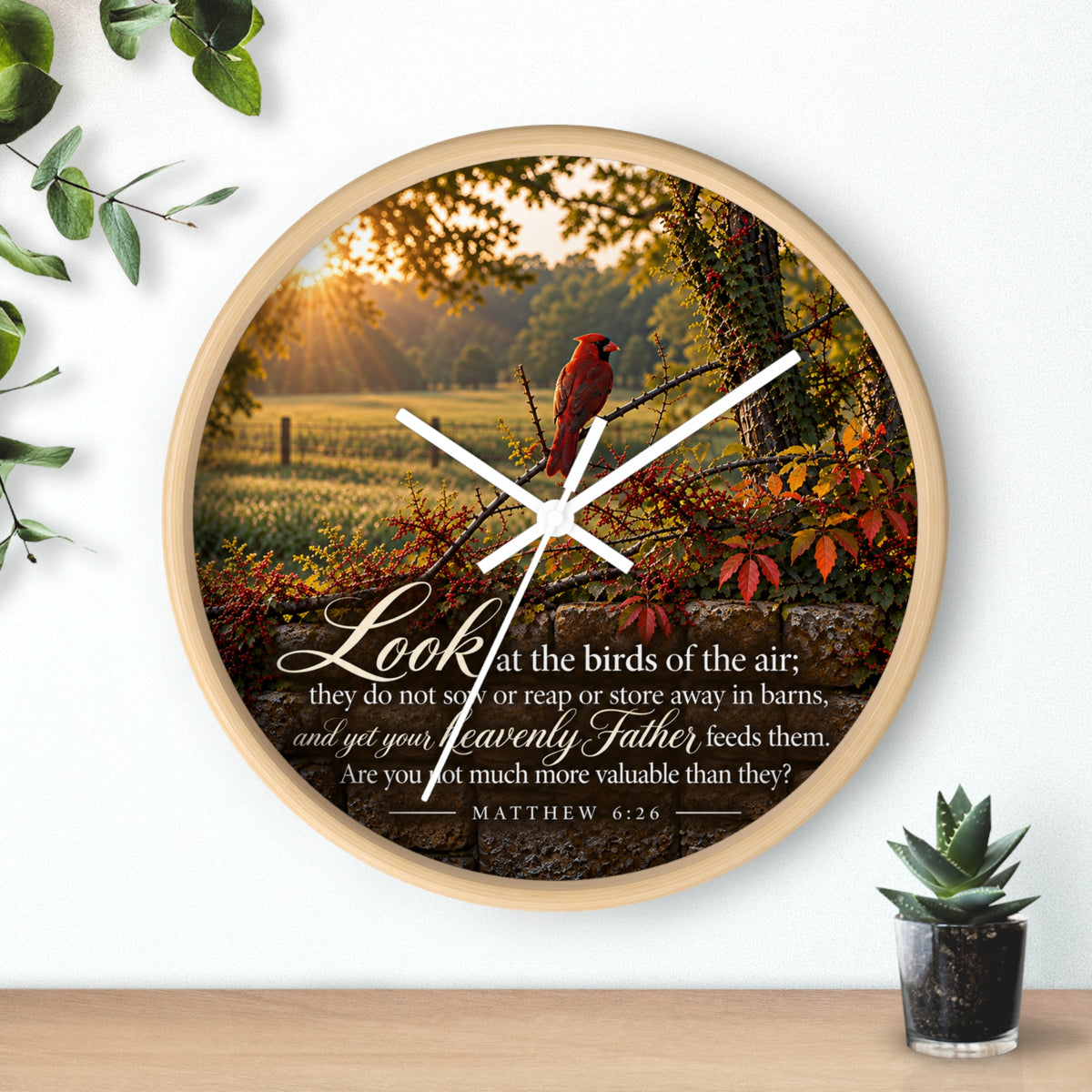 Fed by the Father Cardinal - Clock