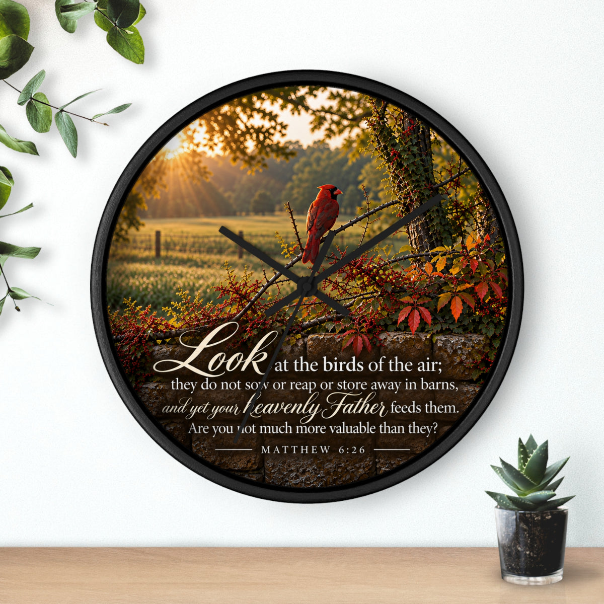 Fed by the Father Cardinal - Clock