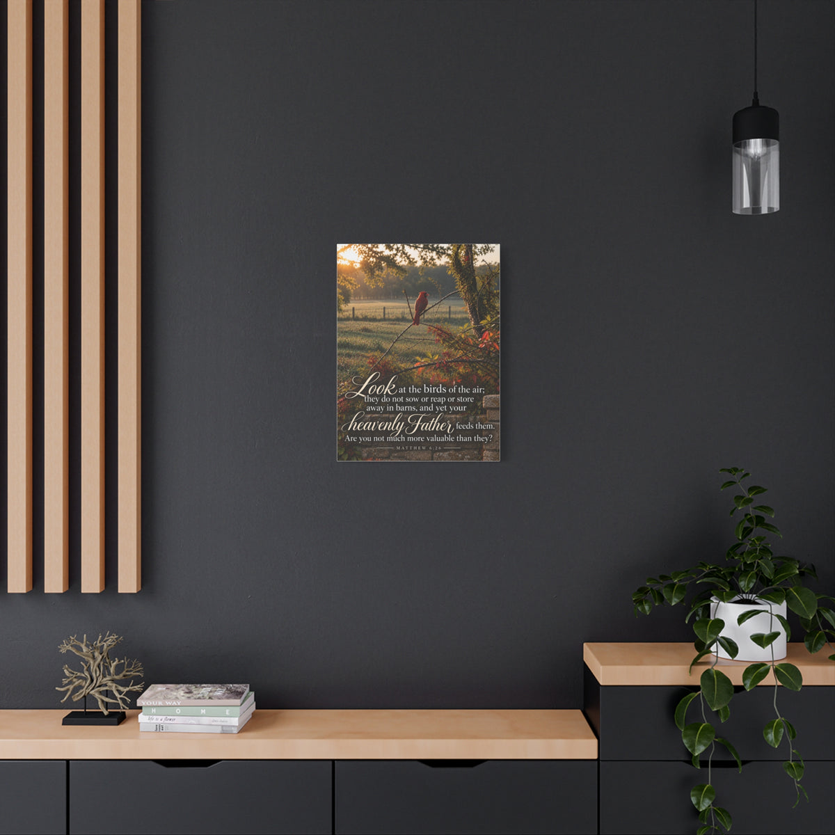 Fed by the Father Cardinal - Canvas