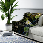 Sherpa Blanket – "Weeping may endure for a night, but joy cometh in the morning" (Psalm 30:5) Inspirational Floral Throw