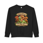 Toddler Sweatshirt - 'Let Everything That Has Breath Praise the Lord' Cute Dinosaur Bible Verse Crewneck