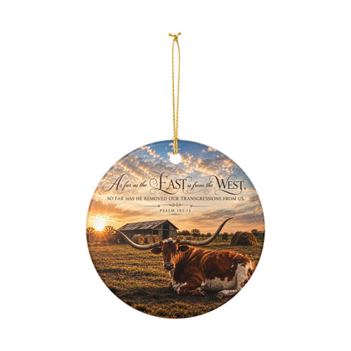 As Far as the East Longhorn - Ornament