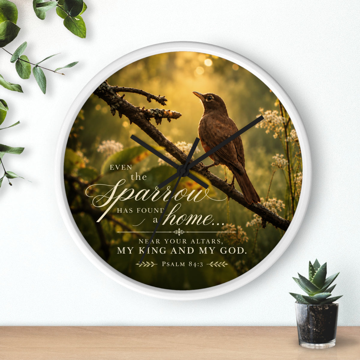 Near Your Altars Bird - Clock