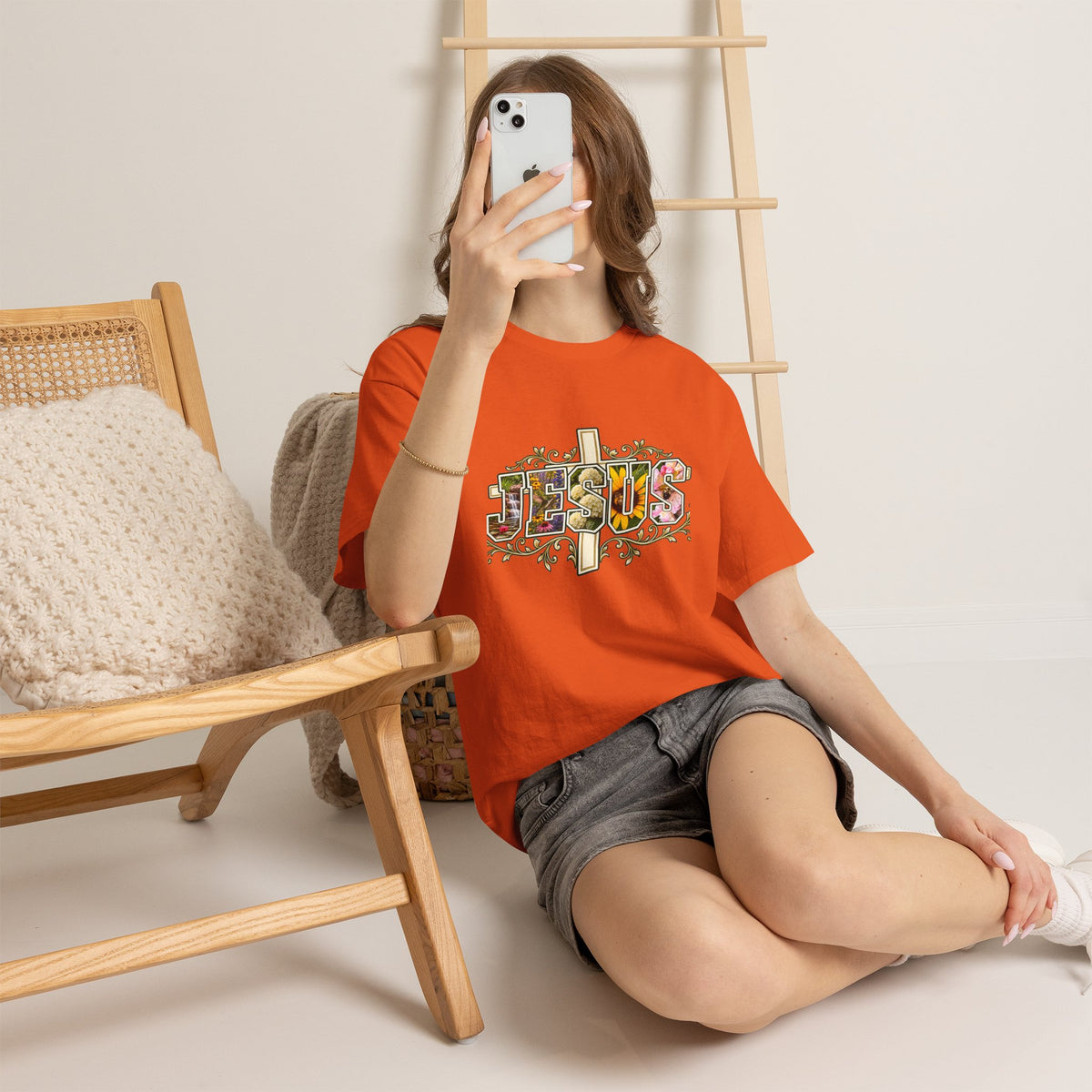 Jesus Floral -Shirt