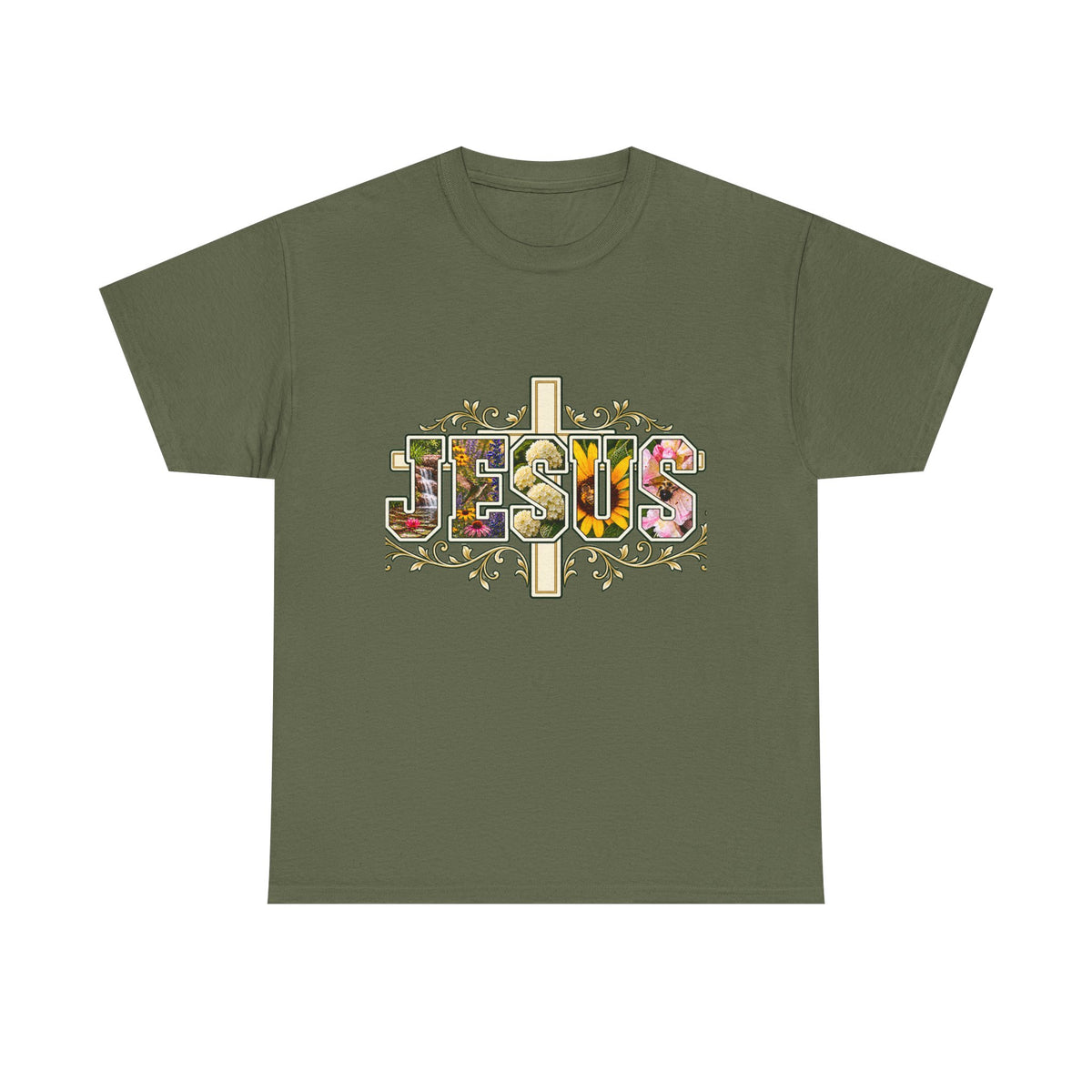 Jesus Floral -Shirt