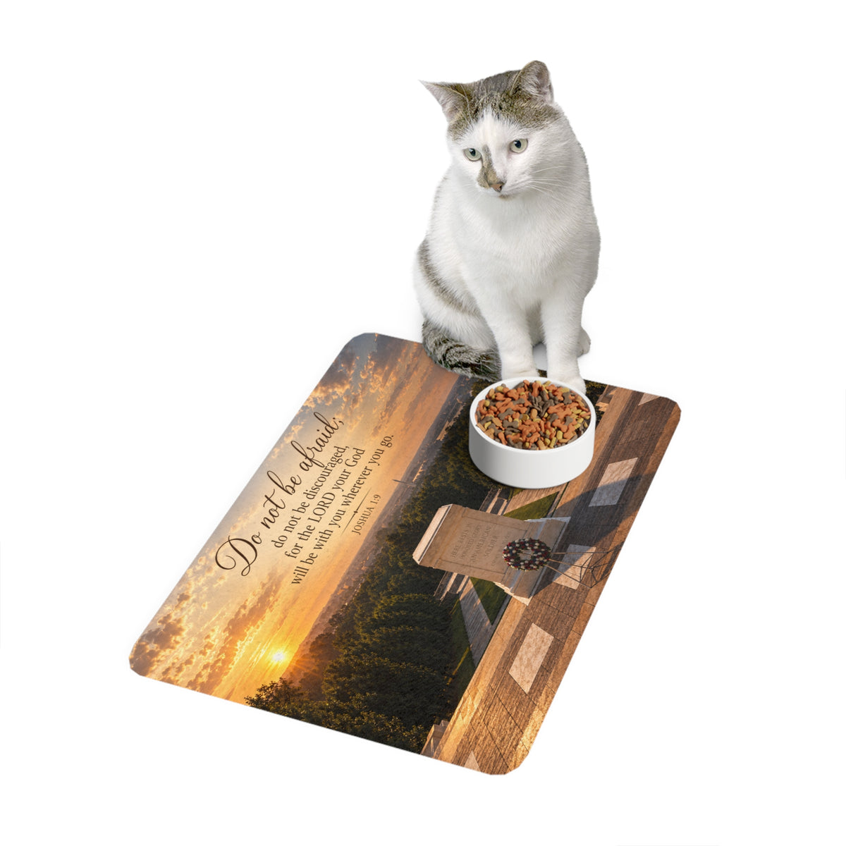 Do Not Be Afraid - Pet Feeding Mat
