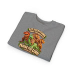 Toddler Sweatshirt - 'Let Everything That Has Breath Praise the Lord' Cute Dinosaur Bible Verse Crewneck