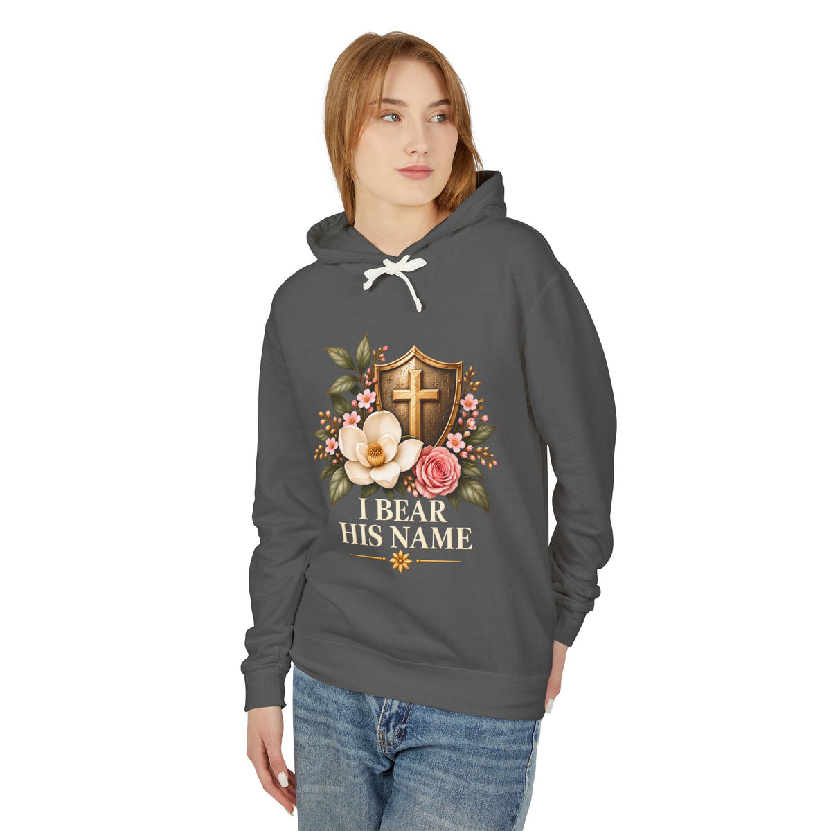 I Bear His Name - Women's Lightweight Hooded Sweatshirt