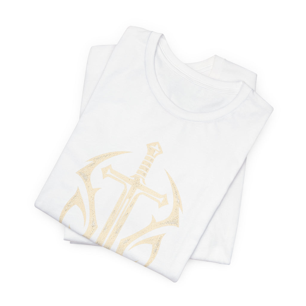 Christian Sword T-Shirt — Be Watchful, Stand Firm Bible Verse Tee