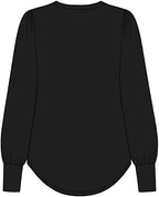 Women's Stretch Jersey Long Sleeve Blouson Top