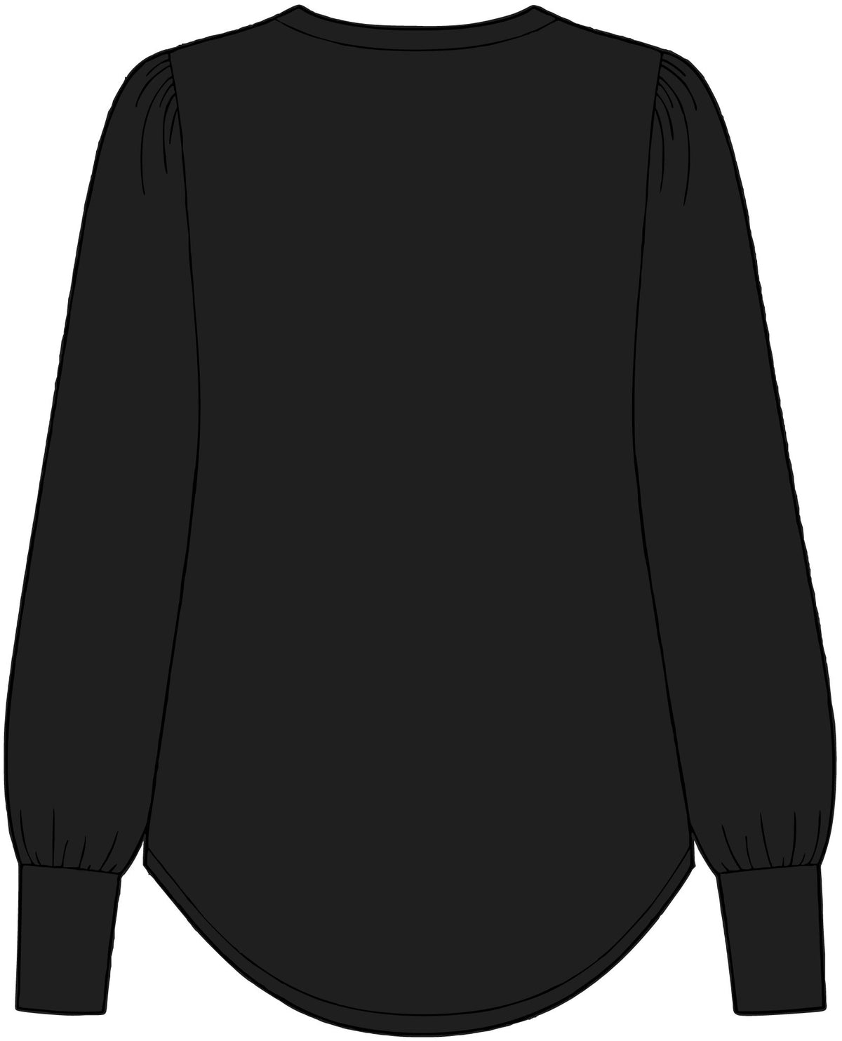 Women's Stretch Jersey Long Sleeve Blouson Top