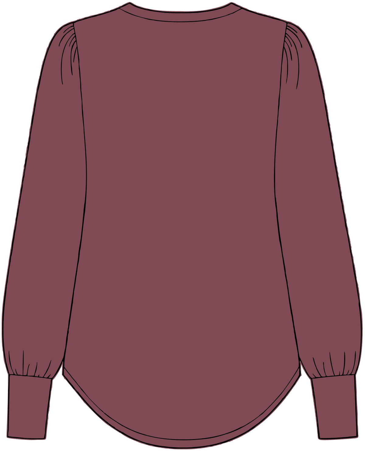 Women's Stretch Jersey Long Sleeve Blouson Top