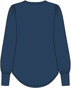 Women's Stretch Jersey Long Sleeve Blouson Top