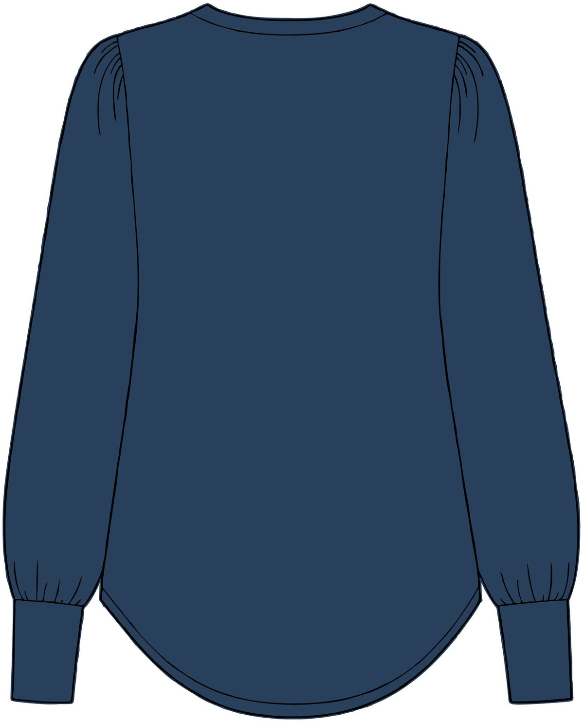 Women's Stretch Jersey Long Sleeve Blouson Top