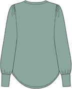 Women's Stretch Jersey Long Sleeve Blouson Top