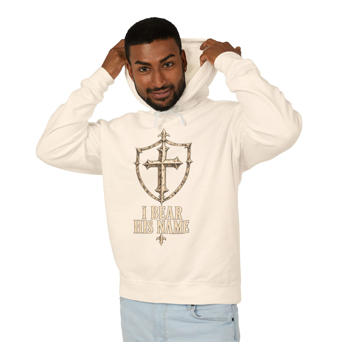 I Bear His Name - Men's Lightweight Hooded Sweatshirt