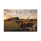 As Far As the East Longhorn - Canvas